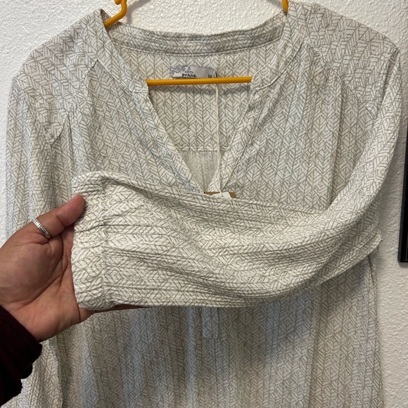 Prana White Textured Dress size medium - Picture 8 of 10